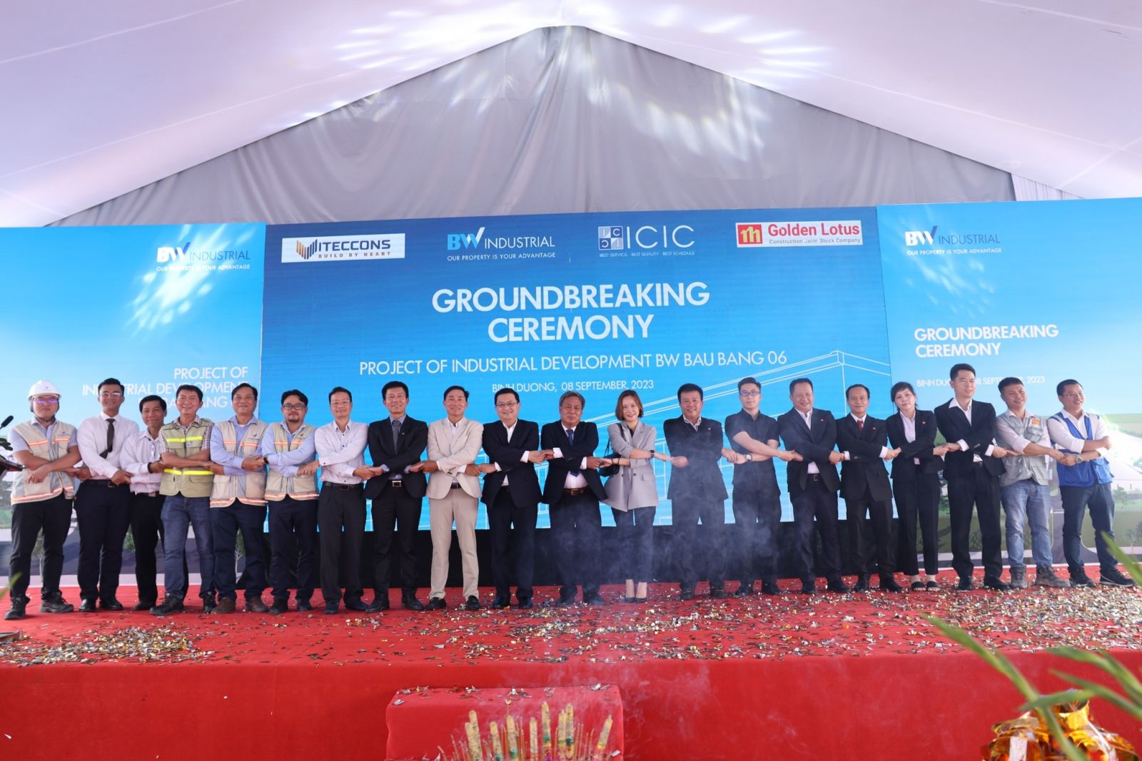 Groundbreaking ceremony of project Groundbreaking ceremony of project